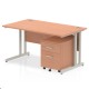 Rayleigh Straight Desk With 2 Draw Mobile Pedestal